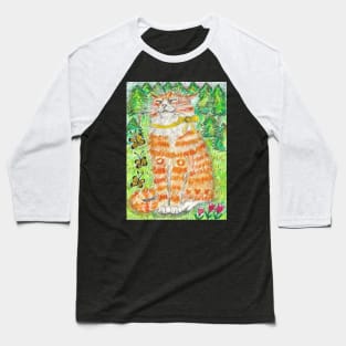 Orange ginger cat Baseball T-Shirt